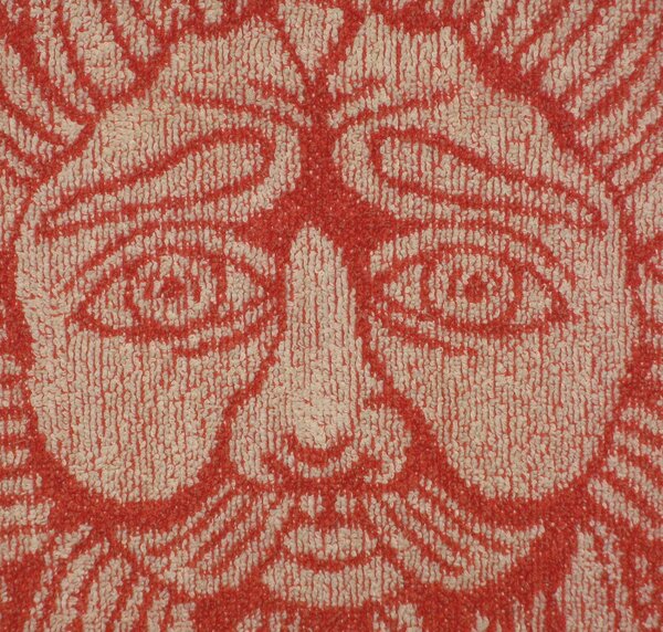 Gorgon's face on souveni towel from The oman Baths Museum Bath