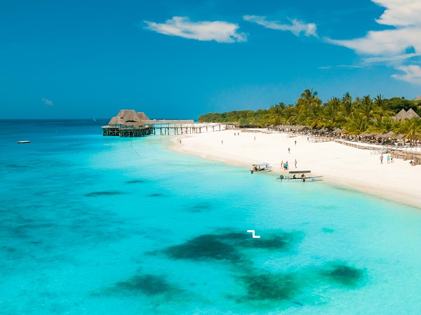 Blue sea and beach Zanzibar