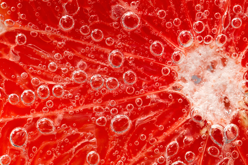 Zingy red grapefruit slice