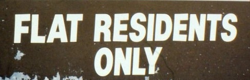 Photo (c) J. G. Betts Flat Residents Only. part Of sign in Torquay