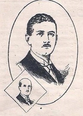 Man's head with and without wig